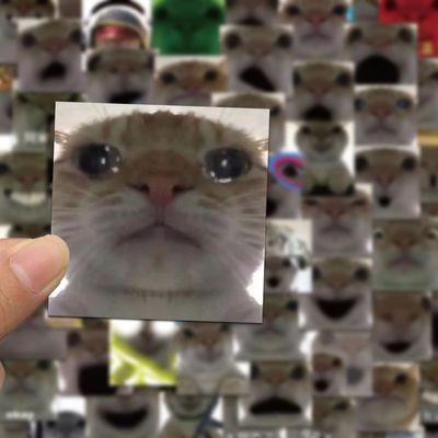 126张抽象猫咪贴纸防水diy