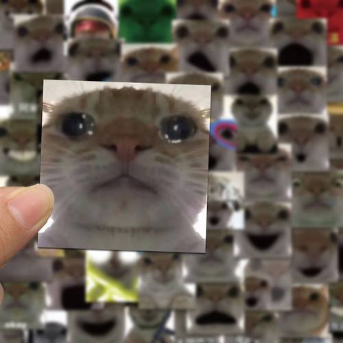 126张抽象猫咪贴纸防水diy
