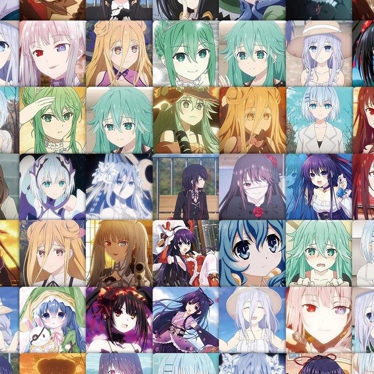 59张约会大作战贴纸五河士道琴里时崎狂三十香二次元装饰防水贴画