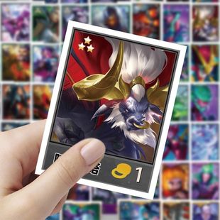 金铲铲s14英雄创意贴画游戏周边行李箱贴纸diy笔记本手机装 饰防水