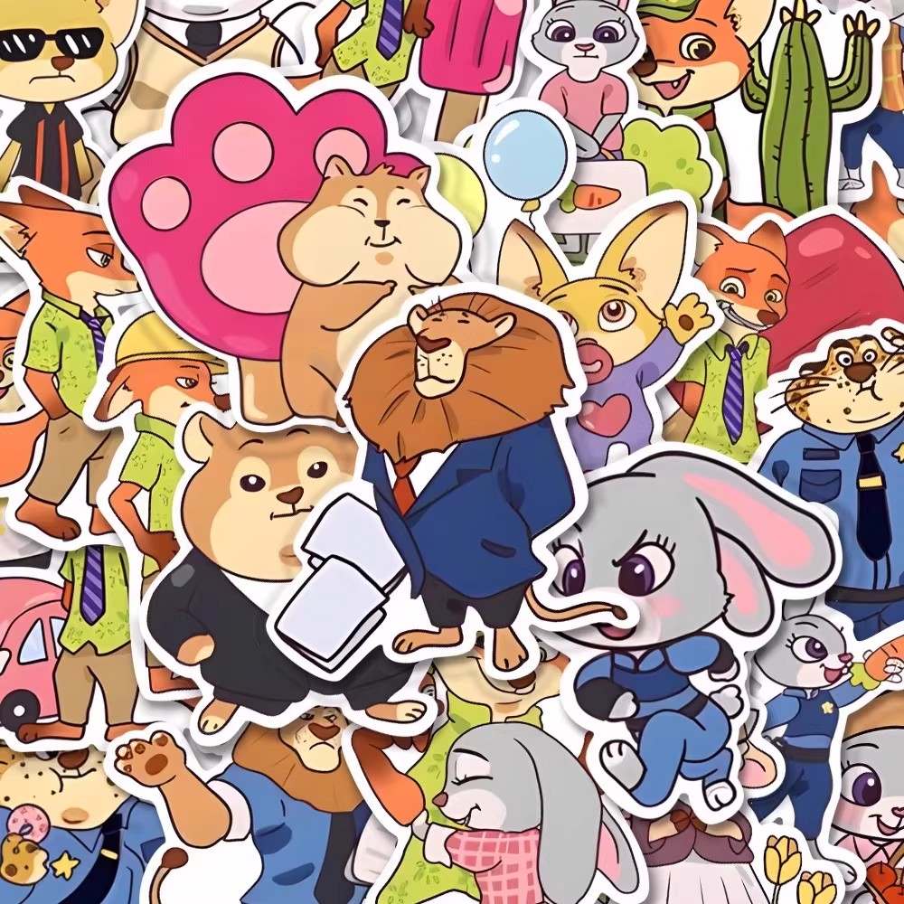 疯狂动物城2朱迪尼克贴纸兔子Q版