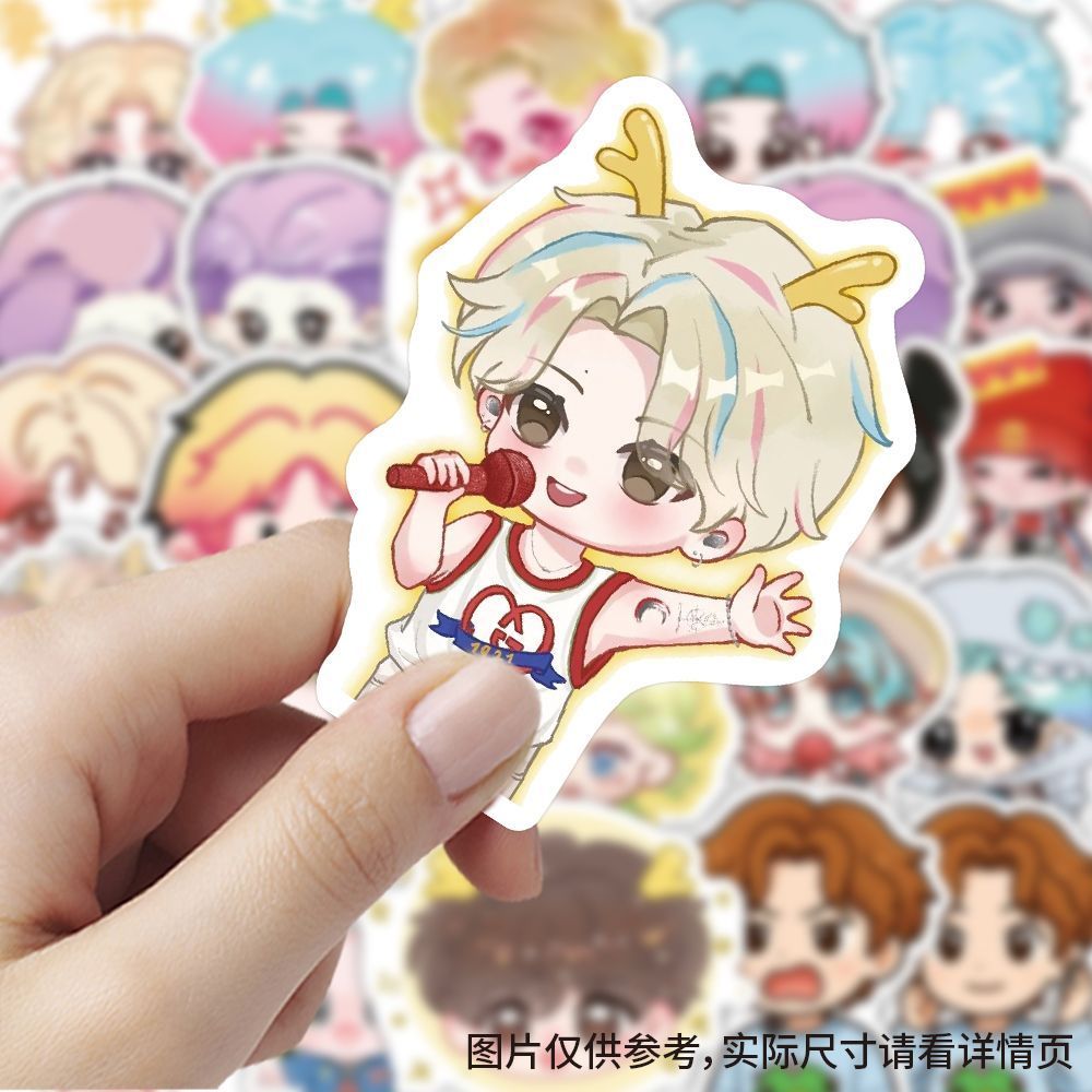 240张Q版鹿晗演唱会应援周边贴纸卡通可爱明星高颜值手机diy贴画