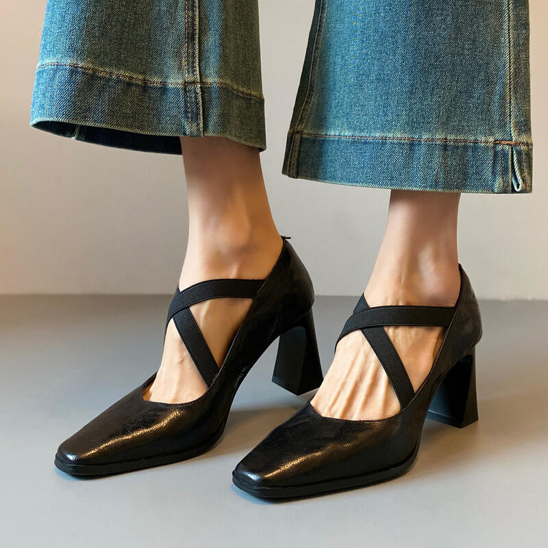 真皮法式复古玛丽珍鞋2025新款