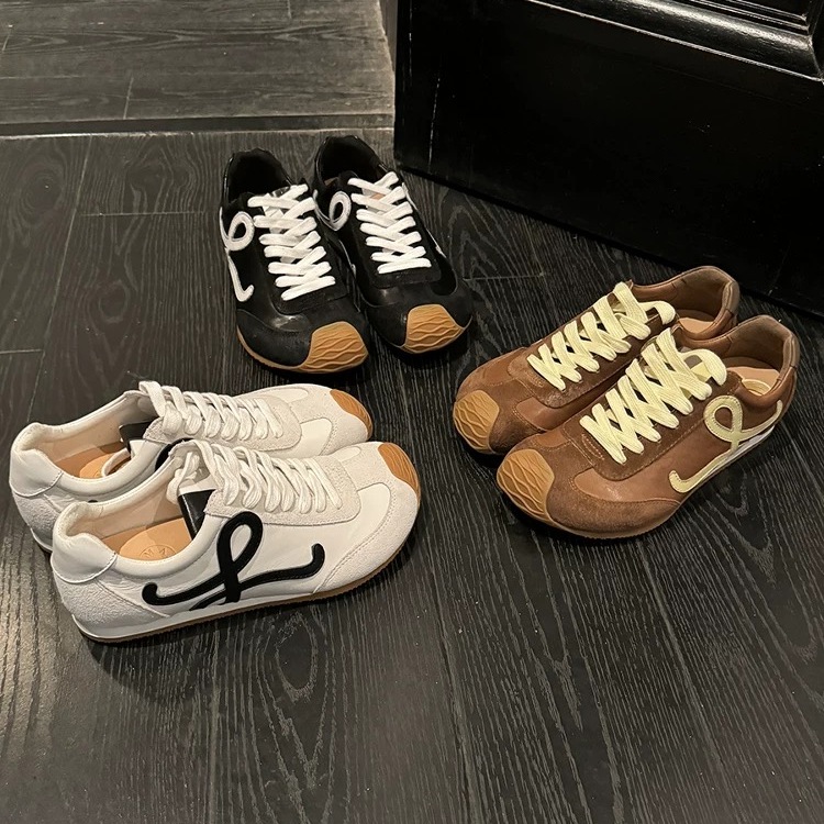 复古拼色德训鞋女2025新款阿甘鞋