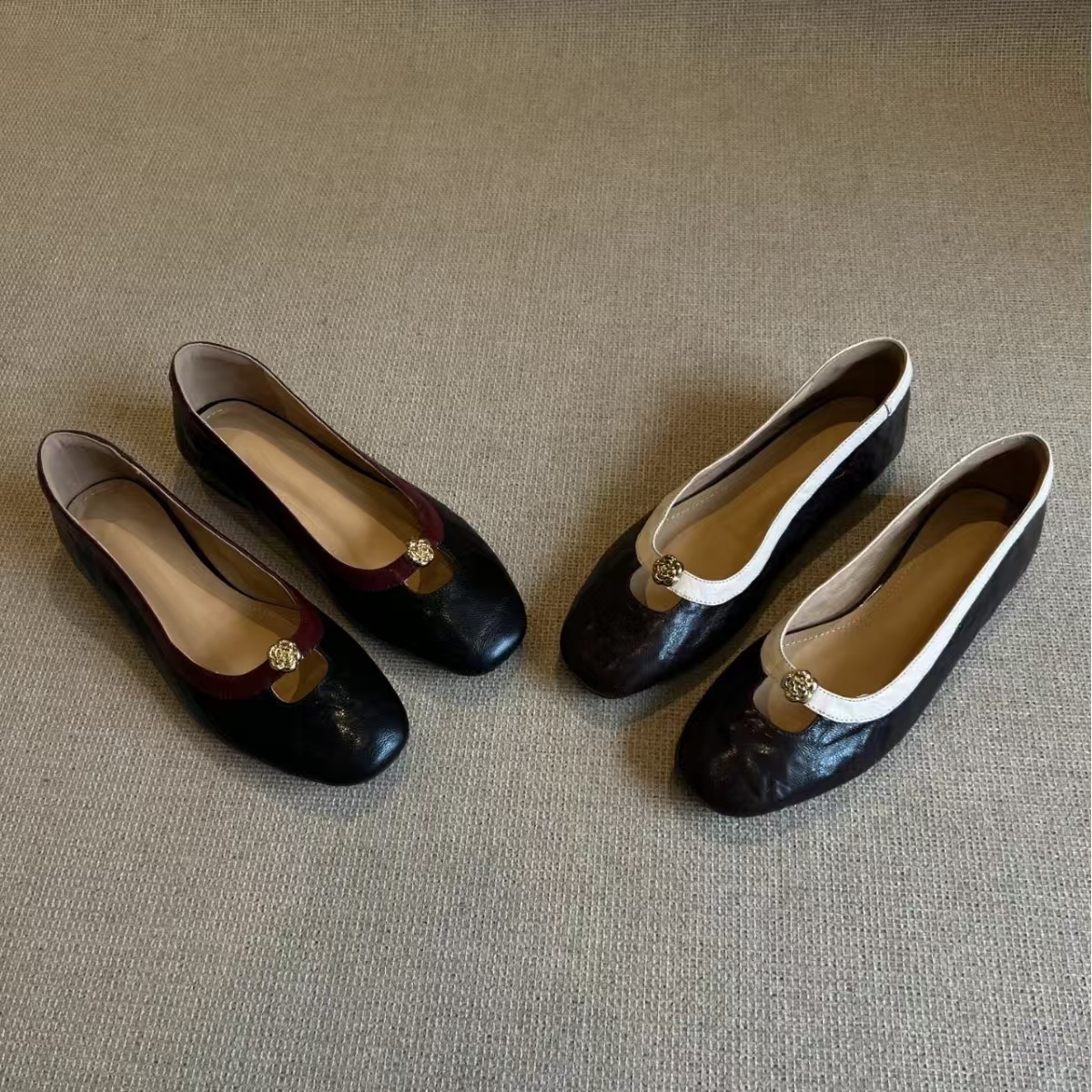 山茶花小皮鞋浅口玛丽珍单鞋