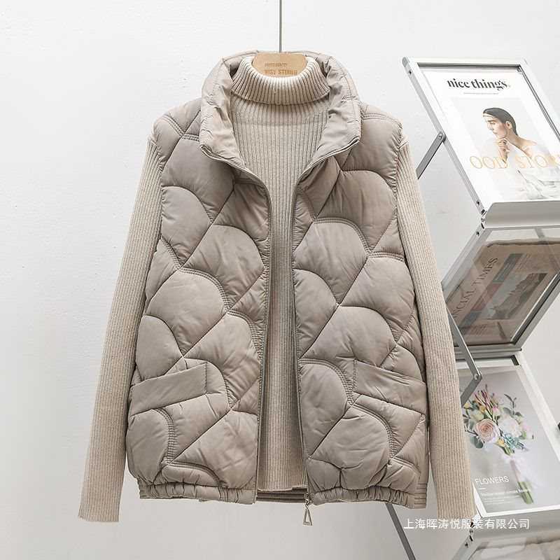 秋冬季中年妈妈马甲女短款洋气显瘦立领坎肩外穿休闲百搭背心外套