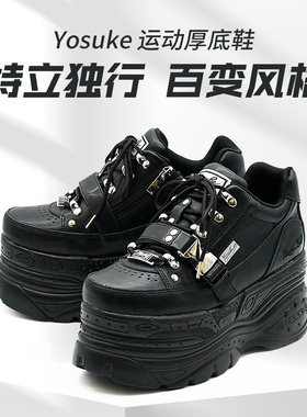 Yosuke松糕鞋原宿风增高厚底金属卡扣鞋量产原宿系日本直邮