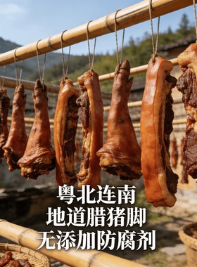 广东粤北山区腊猪脚干自然风干广式连州腊猪脚过年送礼新鲜无添加