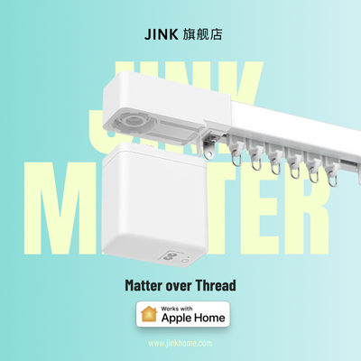 JINK/Matter智能电动窗帘Mini轨道全自动隐藏式Homekit超静音