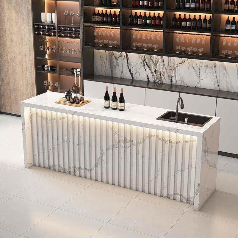公司水吧接待台酒吧咖啡厅大理石茶水间商用吧台休闲区loft吧台桌