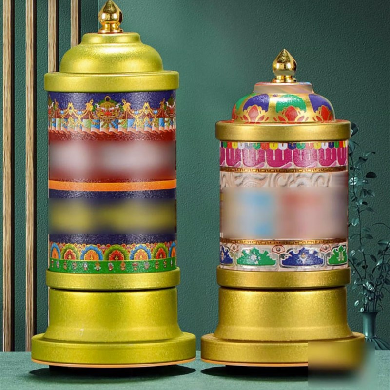 小多吉电动转动轮家用插电家用摆件转动桶藏式转动筒桌.面轻奢摆