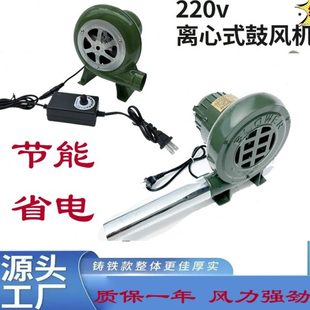 220V鼓风机小型家用大功率强力烧烤助燃吹碳柴火炉专用吹风机迷你