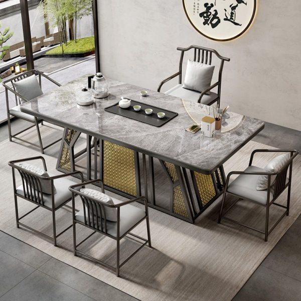 现简约轻奢岩板茶桌椅组合公室客厅家用阳台小户型烧水壶一体,商业/办公家具,茶台/茶桌,淘宝优惠券,粉丝福利购,淘宝优惠卷