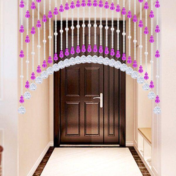 定制珠帘水晶新款隔断帘客厅卧室家用门帘珠子网红过道装饰免打孔