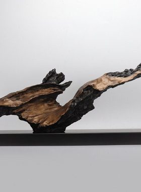 后现代新中式酒店门厅艺术品软装饰品样板房间抽象雕塑工艺品摆件