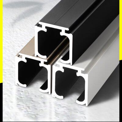 上轨道推拉门铝合金玻璃门吊趟门路轨吊门滑轮移门黑色全套型材