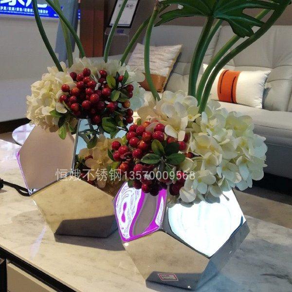 不锈钢花瓶 台面小花盆客厅 创意花器 金属装饰花插 镜面花瓶现代,家居饰品,花瓶,淘宝优惠券,粉丝福利购,淘宝优惠卷