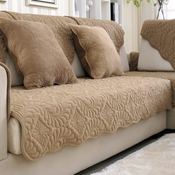 纯色短毛绒沙发垫布艺简约现代坐垫欧式沙发垫子防滑套罩保暖四季,居家布艺,沙发垫,淘宝优惠券,粉丝福利购,淘宝优惠卷