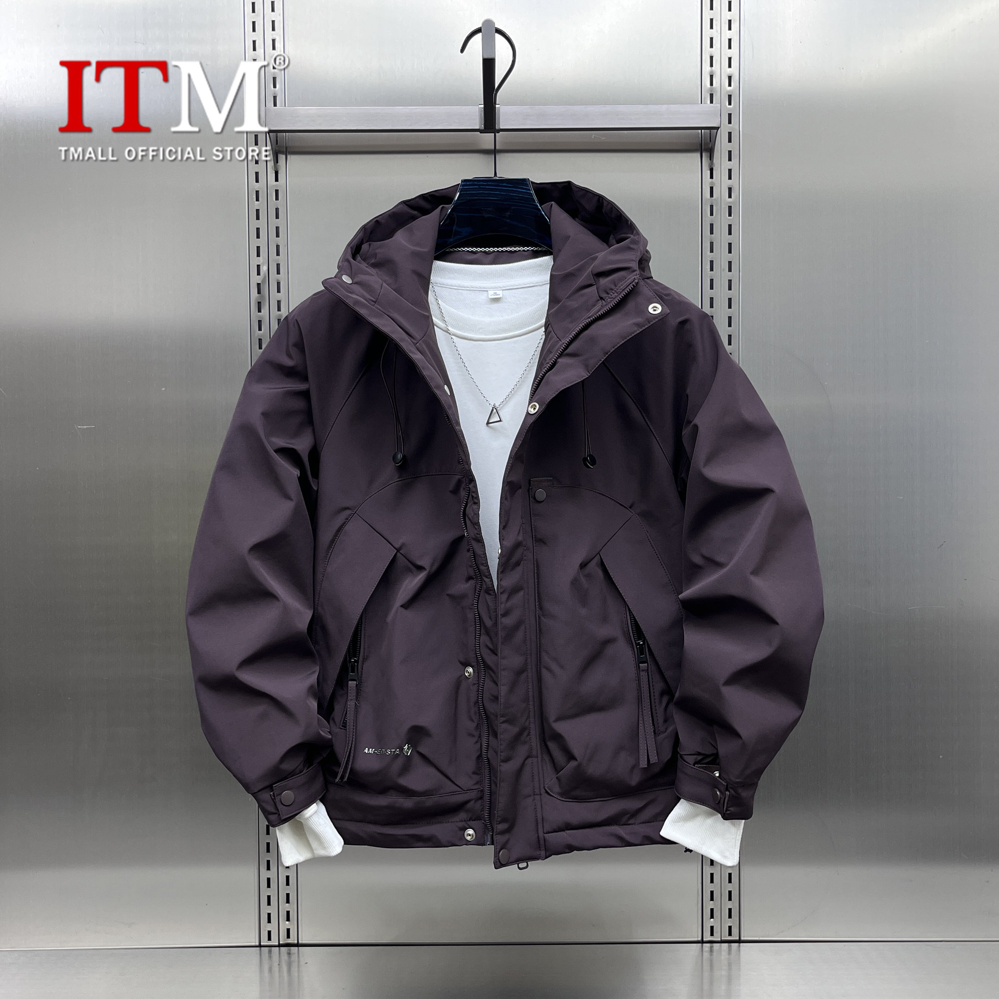 机能风工装冲锋衣外套男士2025新款爆款冬装加棉加厚棉服男款夹克,男装,棉衣,淘宝优惠券,粉丝福利购,淘宝优惠卷