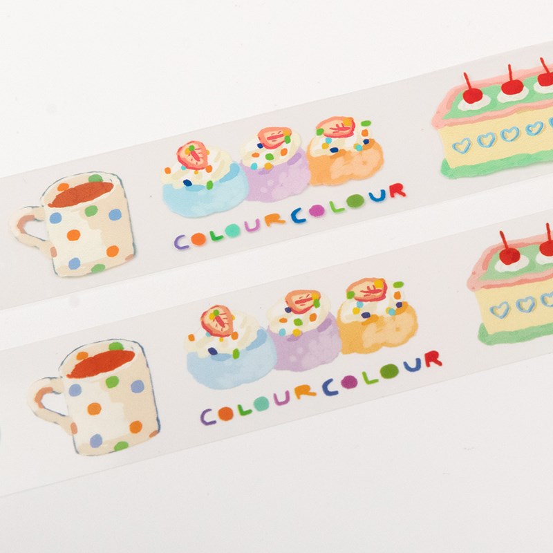 别管胶带 多巴胺甜品手帐拼贴搭配美食和纸装饰小清新手账配色