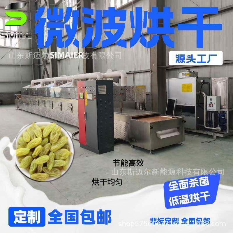 大枣葡萄干杀菌设备果脯灭菌杀虫卵机枸杞烘焙机微波烘干设备