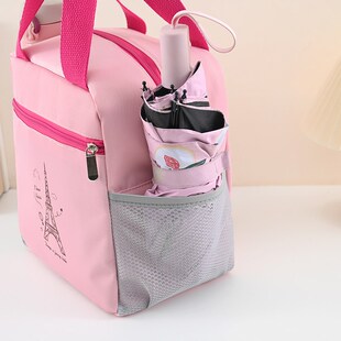 男生女生带饭手提袋带水杯位便当袋加厚铝箔保温包上班午餐袋饭包