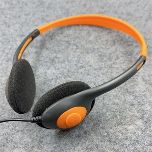 多巴胺美式复古小头戴式有线学生耳机网红挂脖式装饰穿搭拍照道具