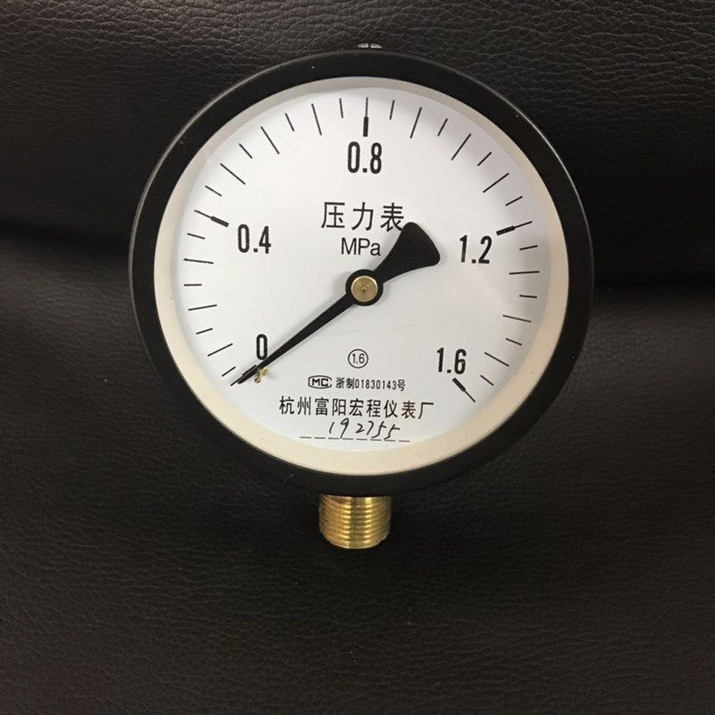 高品质铜接头普通压力表水压表 气压管道压力表 Y-60 Y-100 Y-150