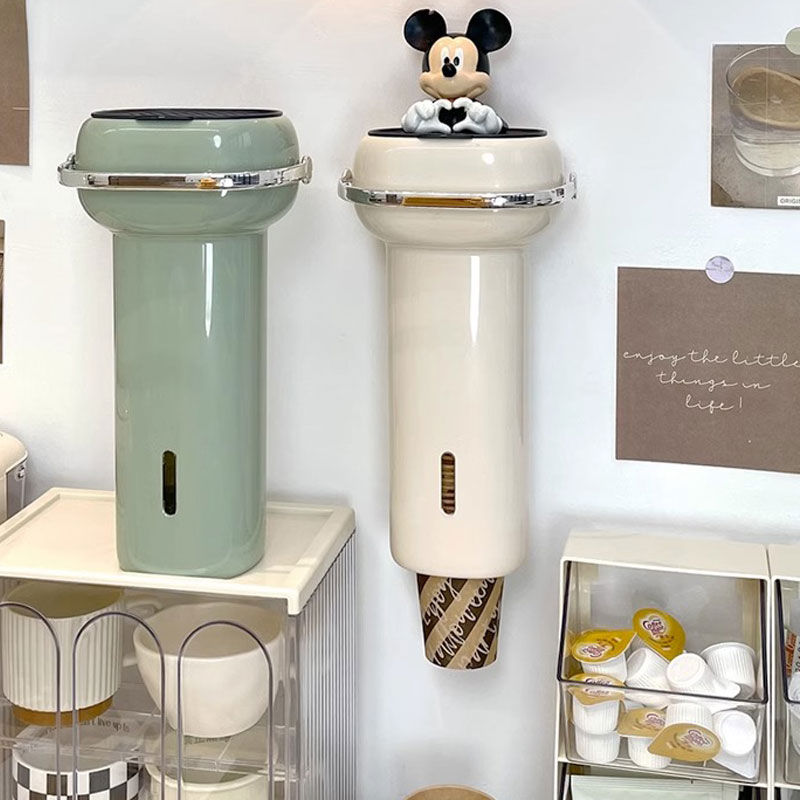 一次性杯子取杯器纸杯架自动饮水机杯子架免打孔壁挂收纳盒置物架