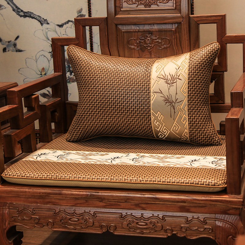 中式红木沙发垫夏季夏天款凉感实木家具藤席坐垫定做凉席透气防滑