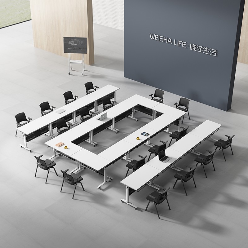 折叠会议桌培训桌可移动拼接办公桌机构会议室桌椅主席台条桌