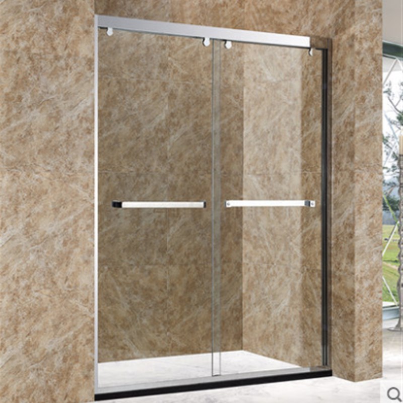 常州30不锈钢淋浴房钢化玻璃隔断圆弧三联动扇形极窄金坛江阴