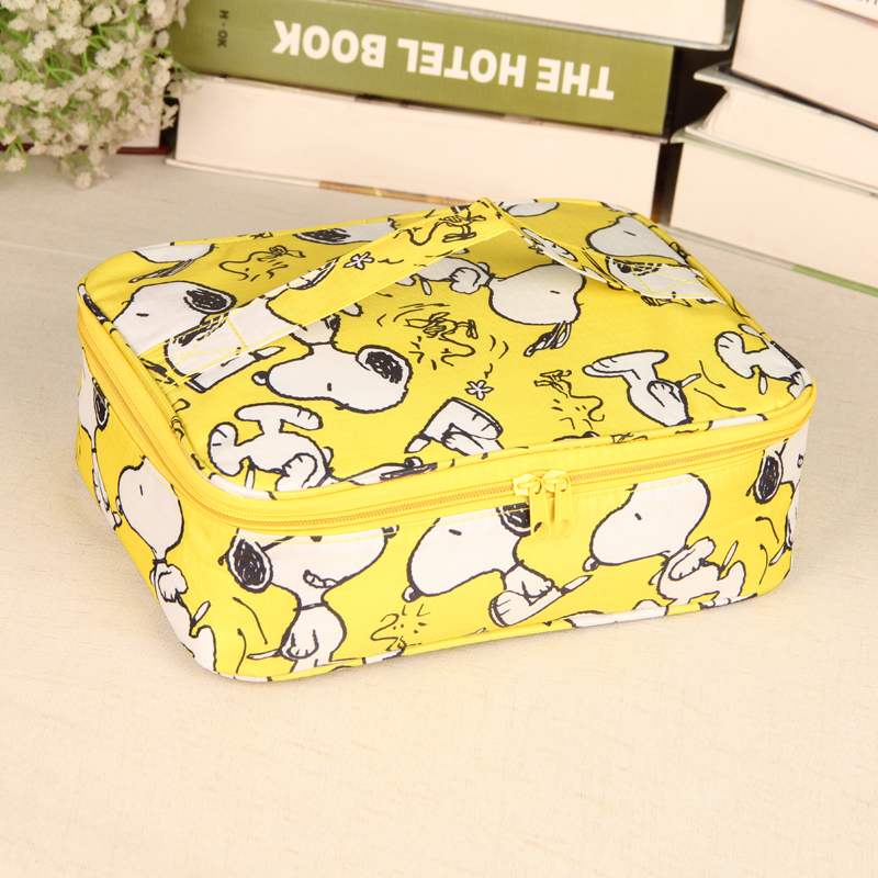 爱卡通防水布饭盒袋铝箔大号学生保温冷野餐便当包手提拎包