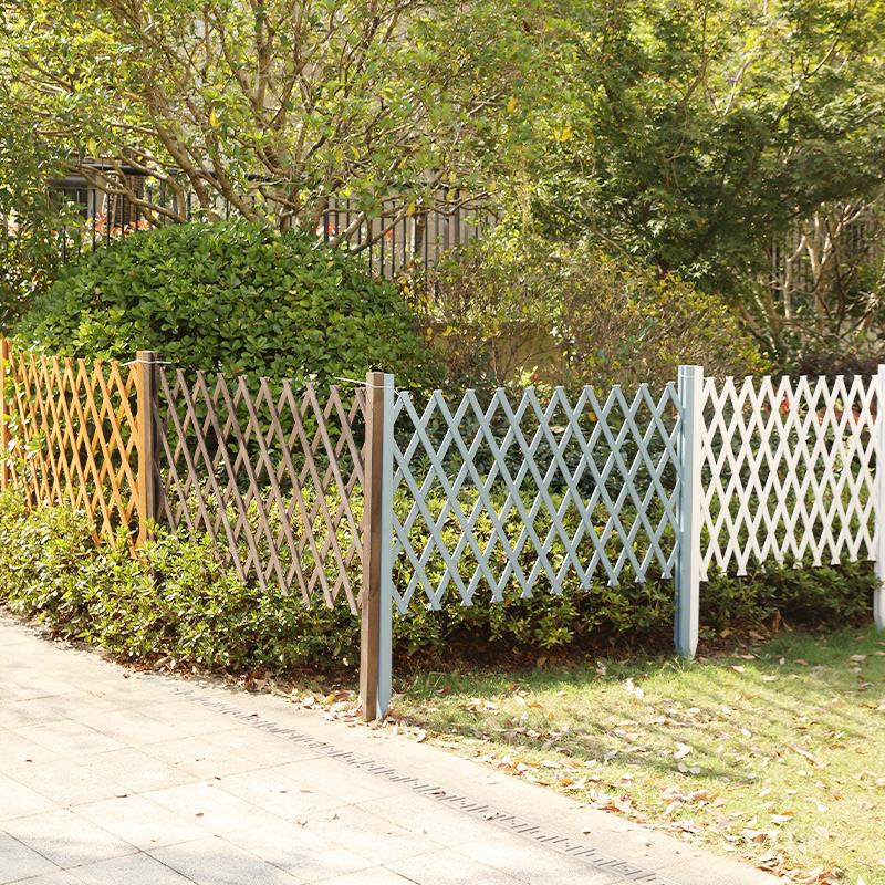 庭院户外花园木头围栏防腐木篱笆花圃伸缩栅栏网菜园绿化草坪护栏