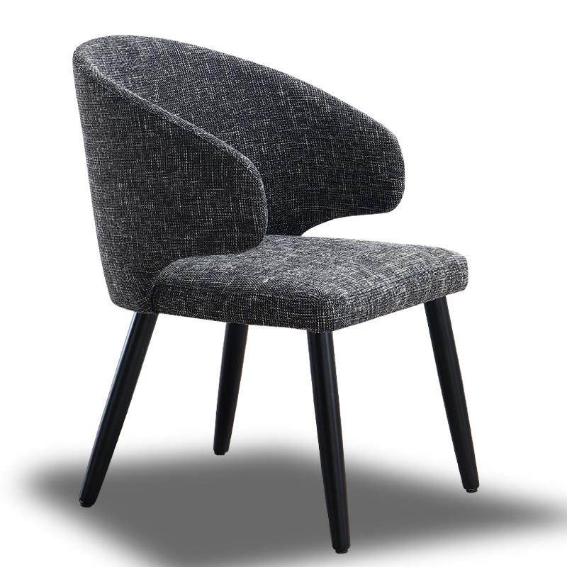 意式轻奢现代简约实木餐椅家用餐厅酒店咖啡厅休闲扶手靠背书桌椅