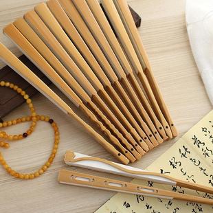 玉竹折扇男扇子收藏文玩扇95宣纸书法扇空白苏工扇相声男扇礼品扇