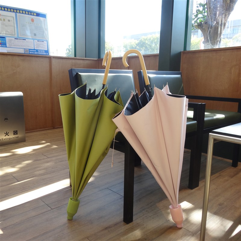 长柄雨伞直杆防水套加厚自动男晴雨两用黑胶防晒女学生弯把广告伞