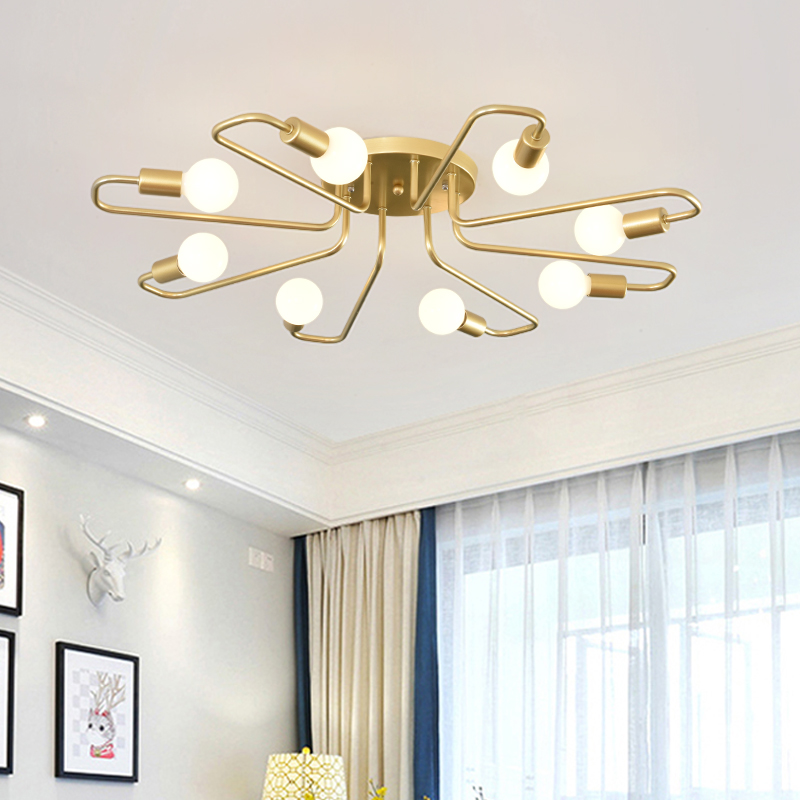 北欧创意个性吸顶灯简约现代铁艺吊灯儿童房卧室房间灯具餐厅灯饰