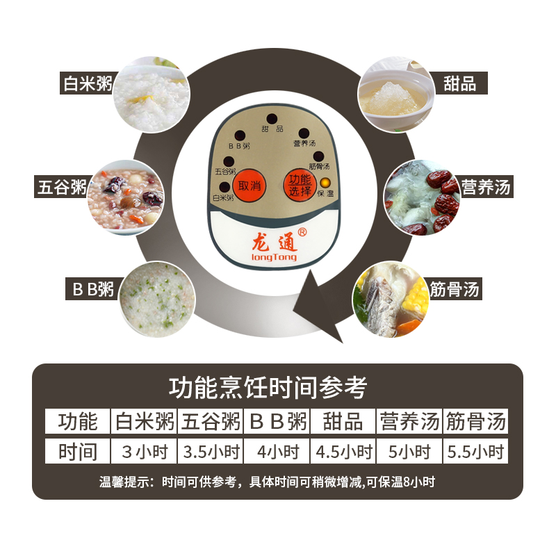 电炖砂锅陶瓷煲汤锅电煲全自动宝宝熬煮粥小炖锅紫砂汤锅家用婴儿