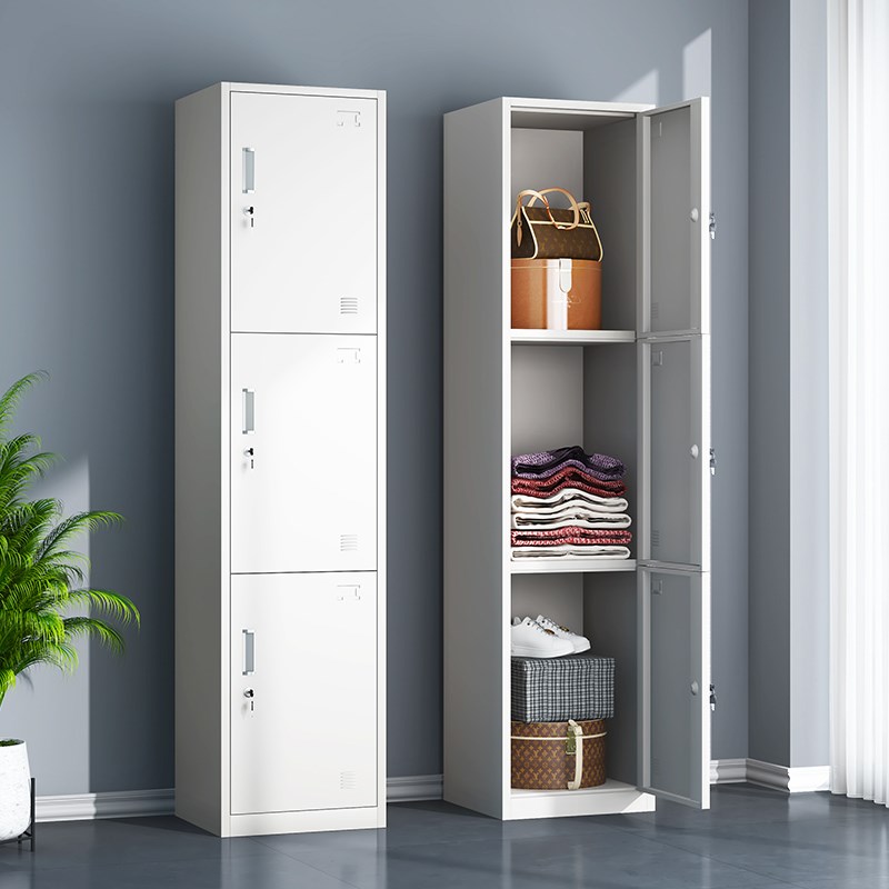 单门更衣柜铁皮柜单人柜员工柜储物柜钢制更衣箱简易小办公衣柜