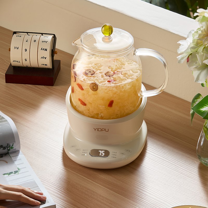 亿德浦全玻璃养生壶炖煮一体煮茶壶家用多功能煮茶器办公室烧水壶