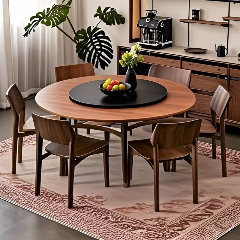 岩板台面岩板转盘餐桌转盘圆桌转盘餐桌旋转圆盘转盘餐桌家用旋转