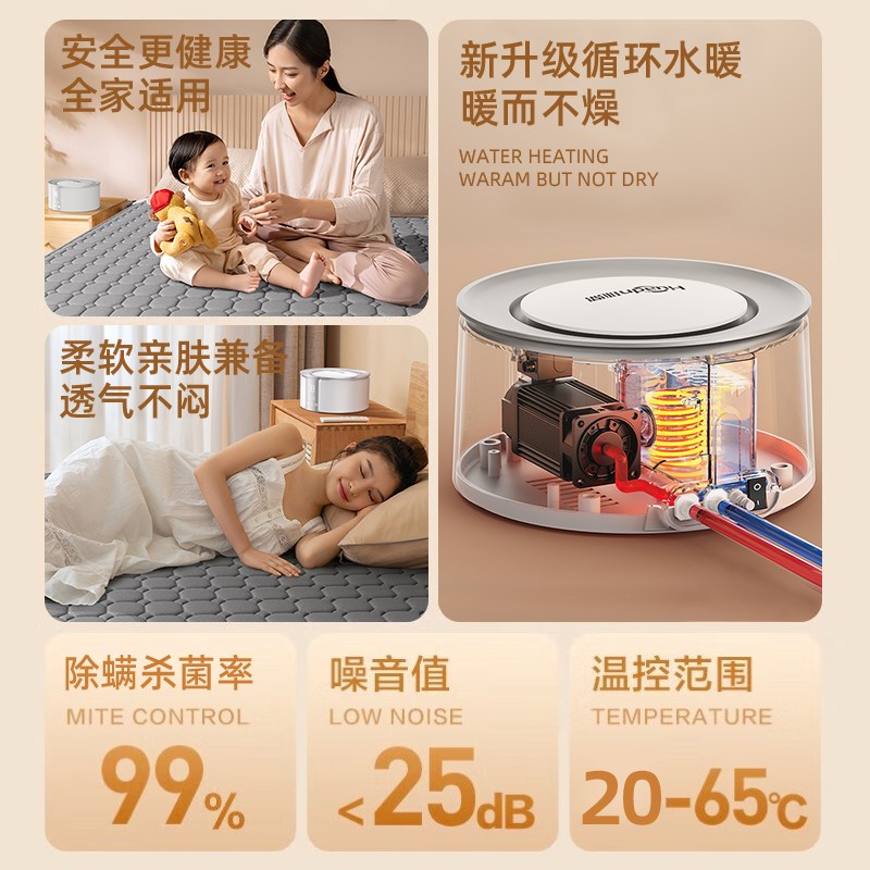 环鼎电热毯三米大尺寸3人2米电褥子水暖毯单双人2025新款双控床垫