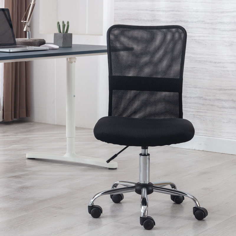 网布电脑椅升降旋转工作布椅无扶手家用书房小型简约靠背办公椅子