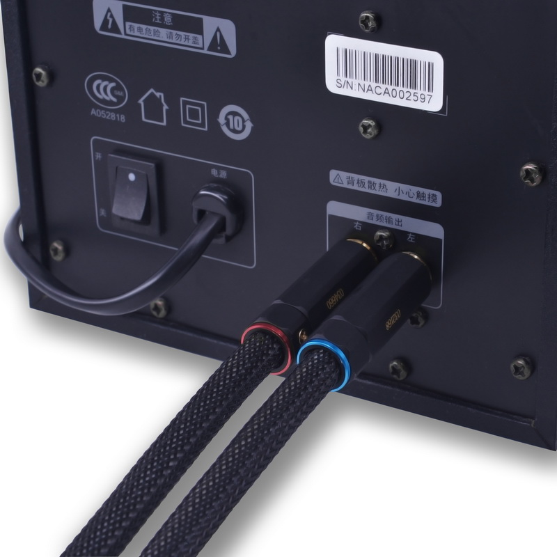 银珂 惠威M50W 60W升级音响线2.1低音炮接卫星音箱莲花头喇叭线