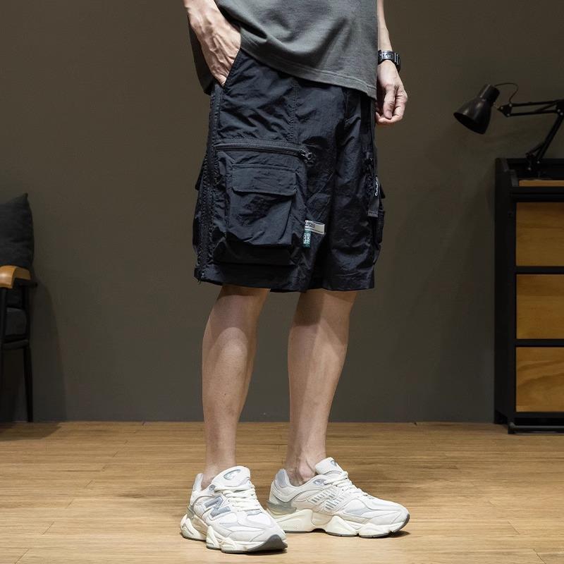 夏季户外机能多口袋重工短裤男士五分裤潮牌宽松运动直筒沙滩中裤