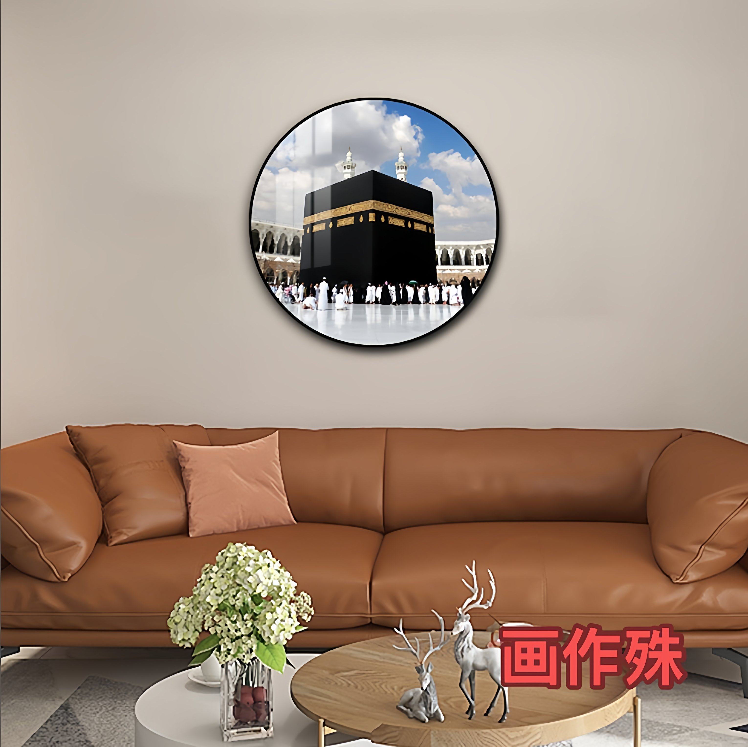 挂画新中式民族风圆形玄关装饰画新中式走廊过道晶瓷镶钻壁画