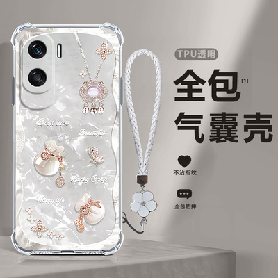 福袋气囊适用华为荣耀x50i手机壳honorX新款CRT一AN00硅胶honor全包防摔保护套CRTAN男ix女xi外壳anoo叉x5oi