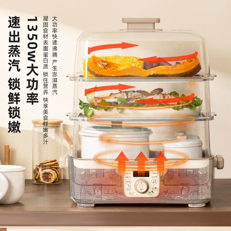 隔水炖锅4-6人家用全自动智能煲汤锅上蒸下炖多功能电炖炖锅蒸锅