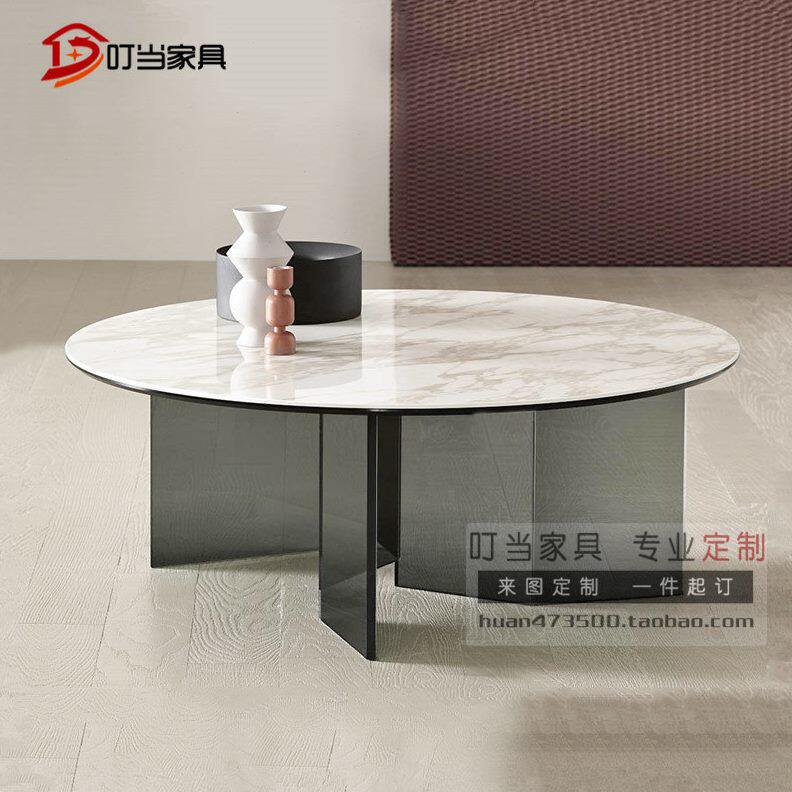 边客厅家用小茶几个性角几透明大理石亚克力网红边几沙发艺术轻奢
